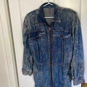 Vintage denim power dress